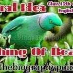 a thing of beauty central idea summary, A Thing of beauty Short, Central Idea Class 12th, Central Idea of A Thing of beauty, class 12th chapter-4, john keats, UP Board